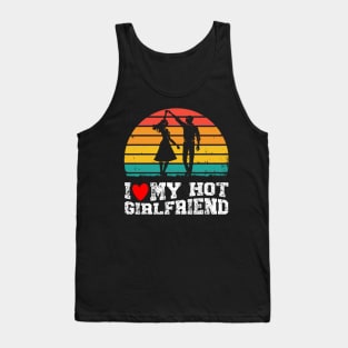 Vintage I Like My Hot Girlfriend I Heart My Girlfriend Tank Top